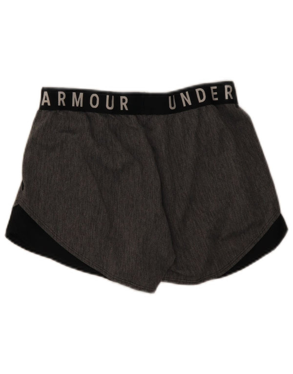 Under Armour Short de sport Heat Gear pour femme UK 14 Gris moyen Colourblock