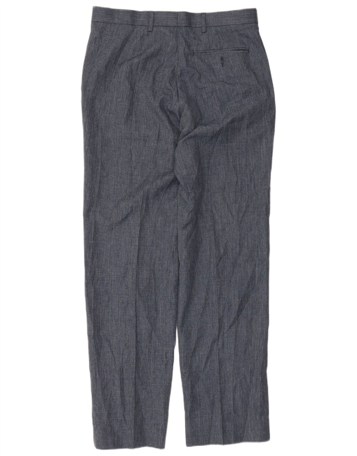Marks & Spencer Pantalon de costume coupe classique pour homme W32 L33 Bleu Polyester