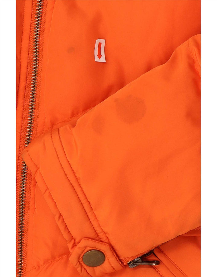 Brugi Veste matelassée à capuche pour femme UK 14 Large Orange Polyester