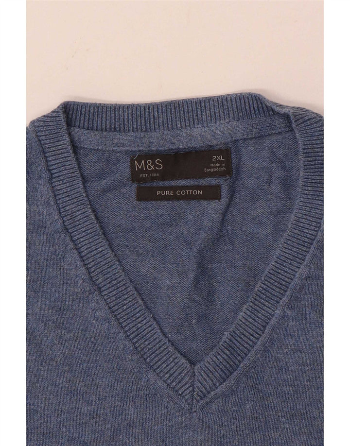 Marks & Spencer Débardeur pour homme en coton bleu 2XL