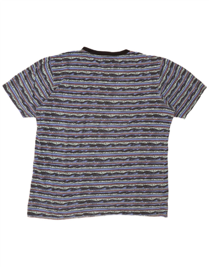 BILLABONG T-Shirt Graphique Homme Top 2XL Coton Rayé Bleu