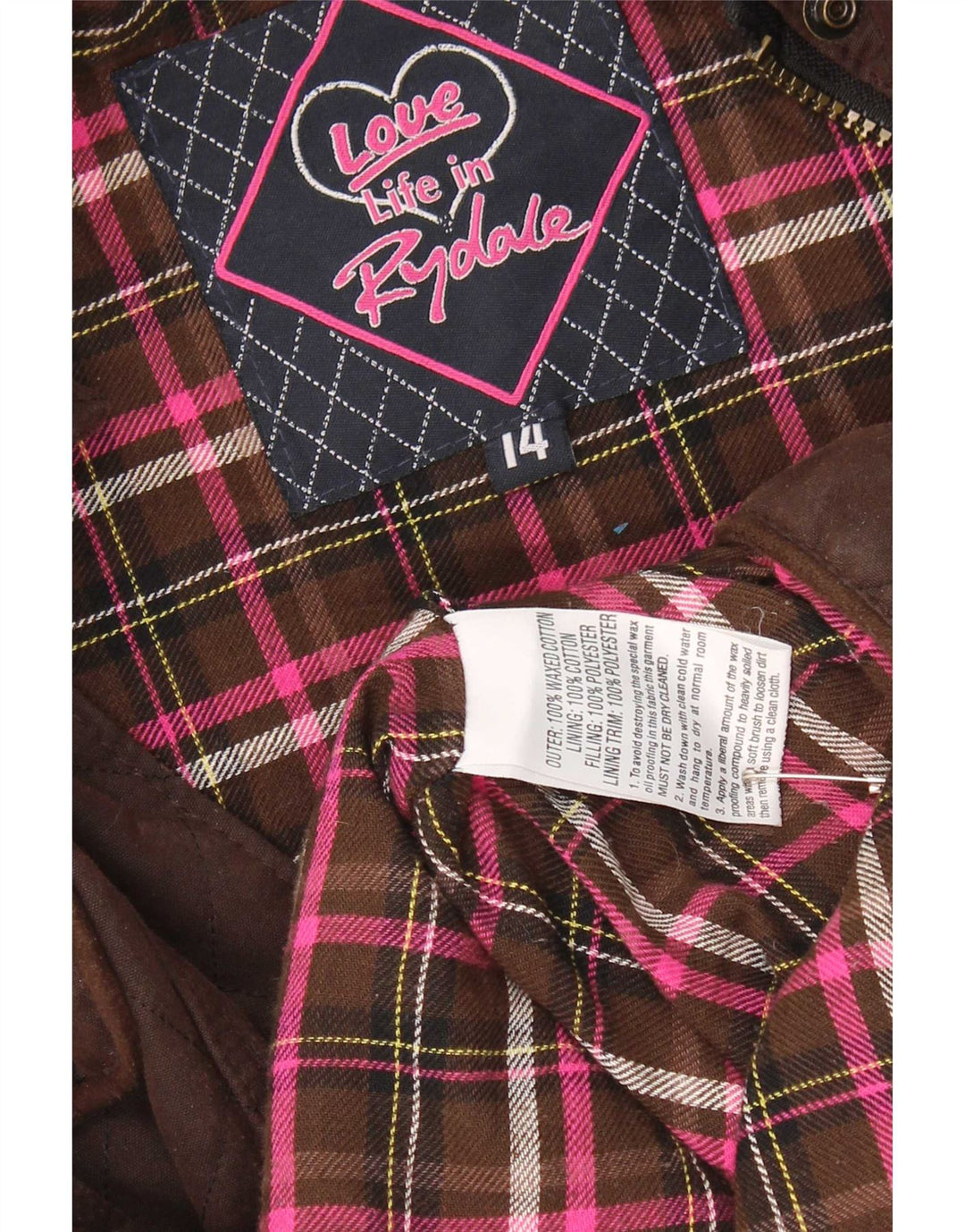 Rydale Veste matelassée en coton ciré pour femme UK 14 Large Marron