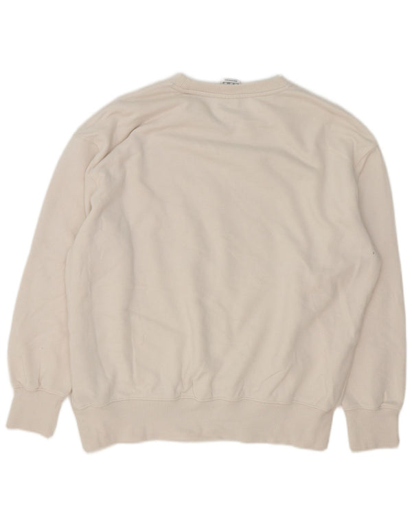 Nike Mens Graphic Loose Fit Sweatshirt Jumper XS Blanc Coton