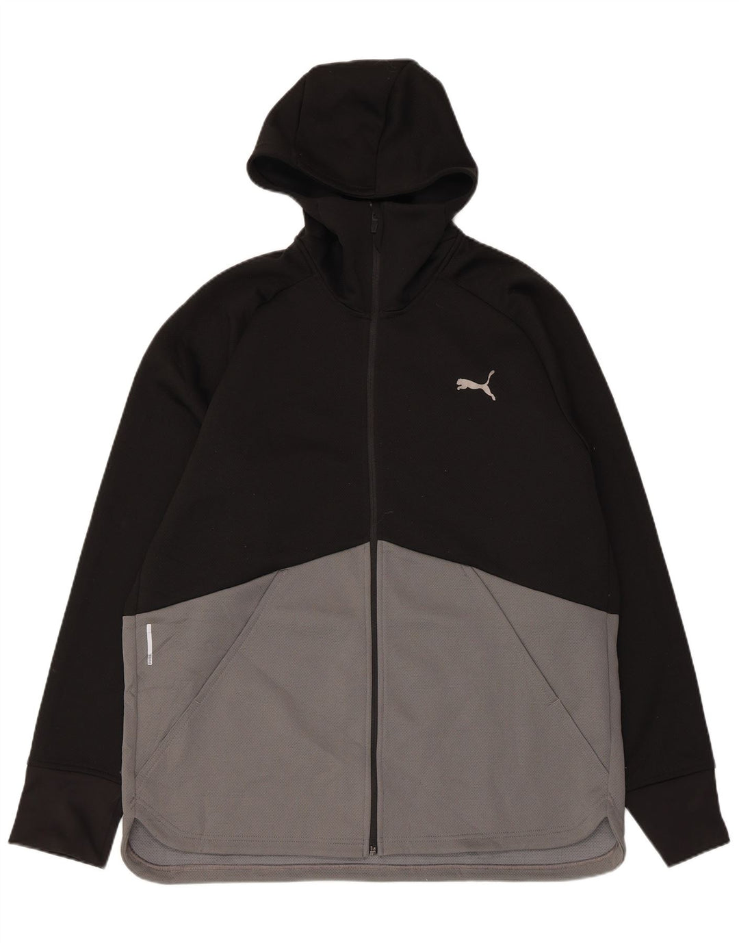 Puma Pull à capuche zippé XL Homme Noir Colorblock Polyester