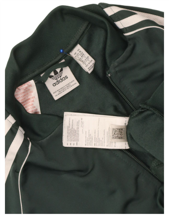 Adidas Veste de Survêtement Garçon 11-12 ans Vert Polyester