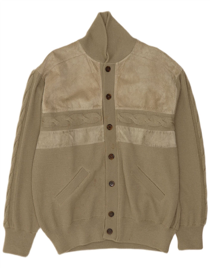 Halfon Cardigan Homme Pull Large Kaki