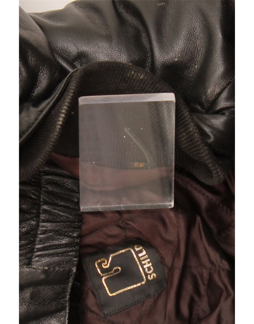 SCHILD Veste en cuir militaire pour homme UK 40 Grand cuir noir