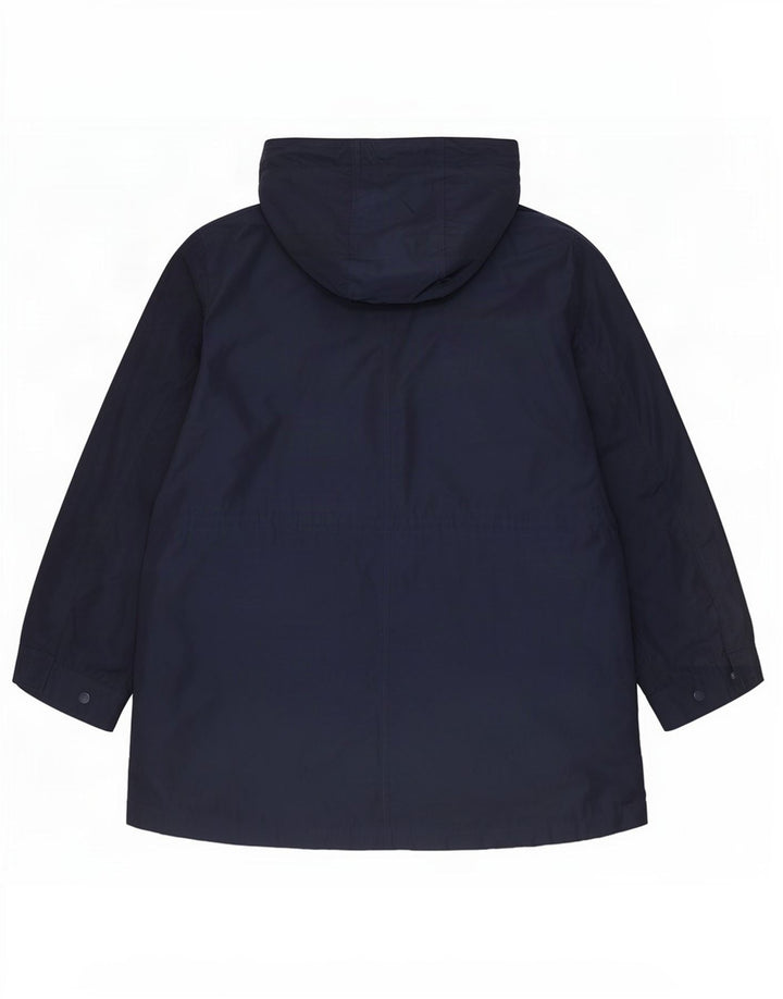 Marks & Spencer Parka à capuche pour femme UK 20 2XL Bleu marine Polyester
