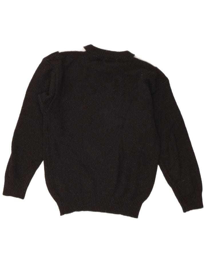 Classics Pull à col rond pour femme UK 14 Medium Black Colourblock