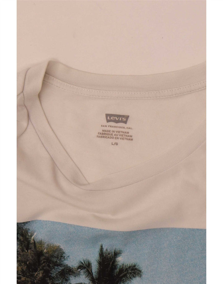 Levi's Tee-Shirt Graphique Homme Blanc Large