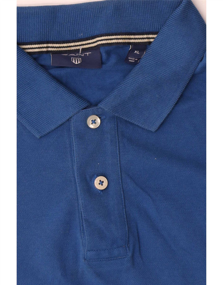 Gant Polo Homme XL Bleu Coton