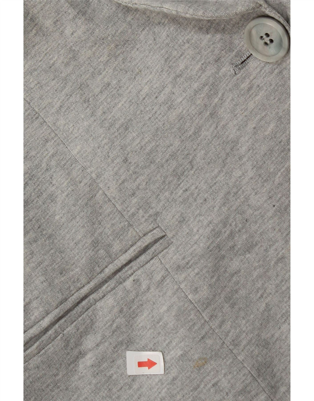 Zara Womens 1 Button Blazer Jacket UK 14 Large Gris Coton