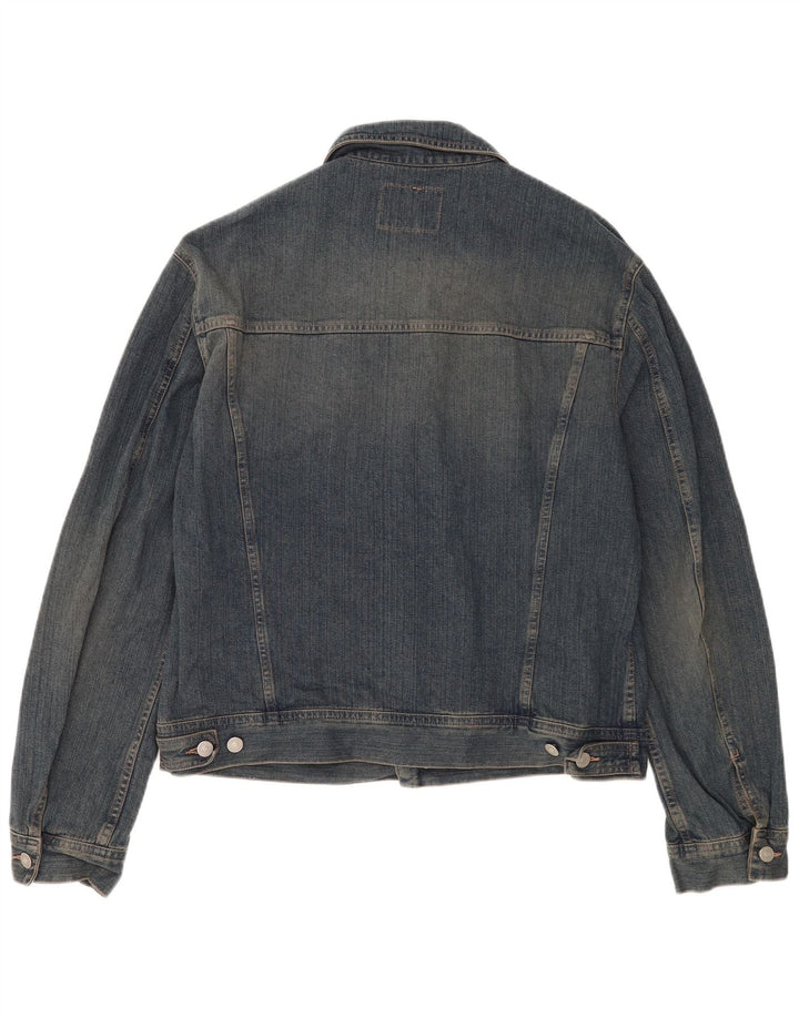 Sisley Veste en Jean Homme UK 42 XL Bleu Coton