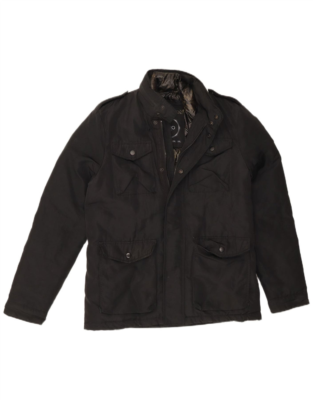 Liu Jo Veste coupe-vent militaire pour homme UK 36 Small Noir Polyester