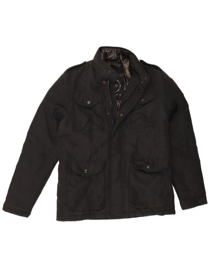 Liu Jo Veste coupe-vent militaire pour homme UK 36 Small Noir Polyester