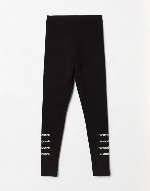 Adidas Leggings graphiques pour femmes UK 12 coton noir moyen