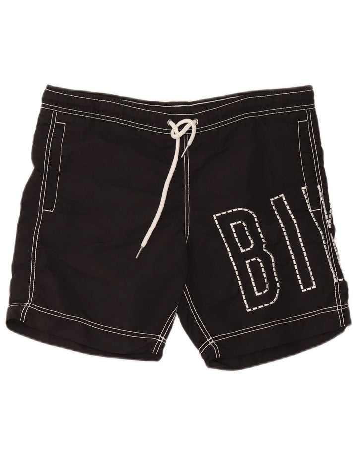 Bikkembergs Short de Bain Graphique Homme Noir Moyen Polyester
