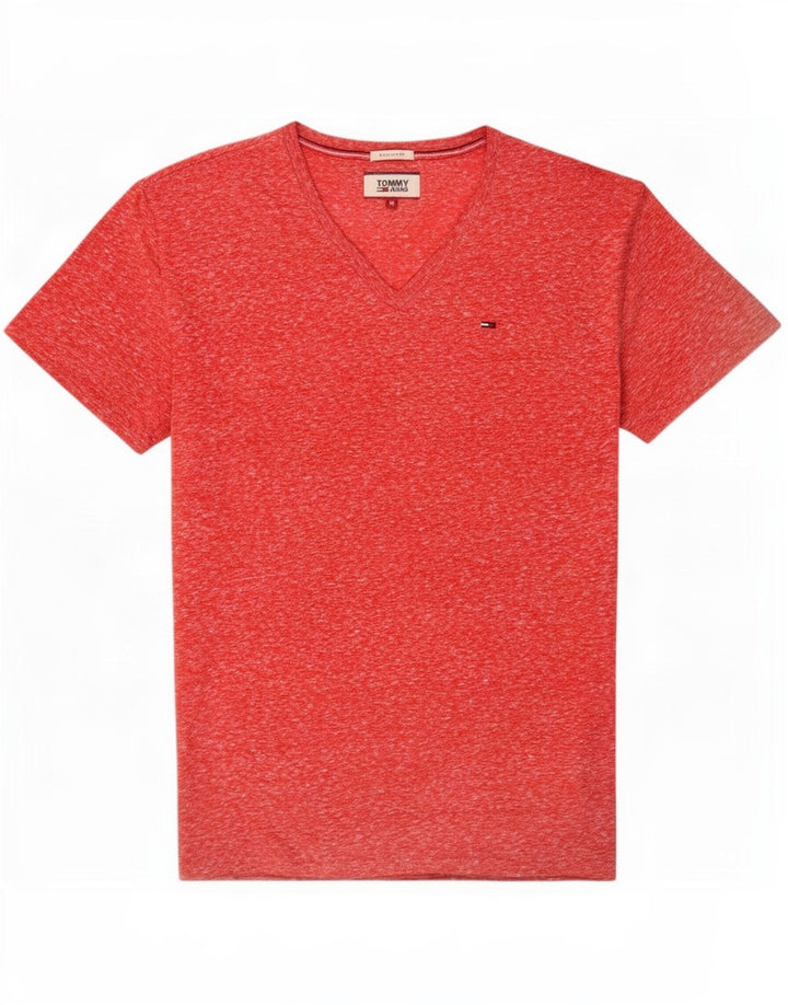 Tommy Hilfiger T-Shirt Regular Fit Homme Rose Moyen Moucheté Polyester