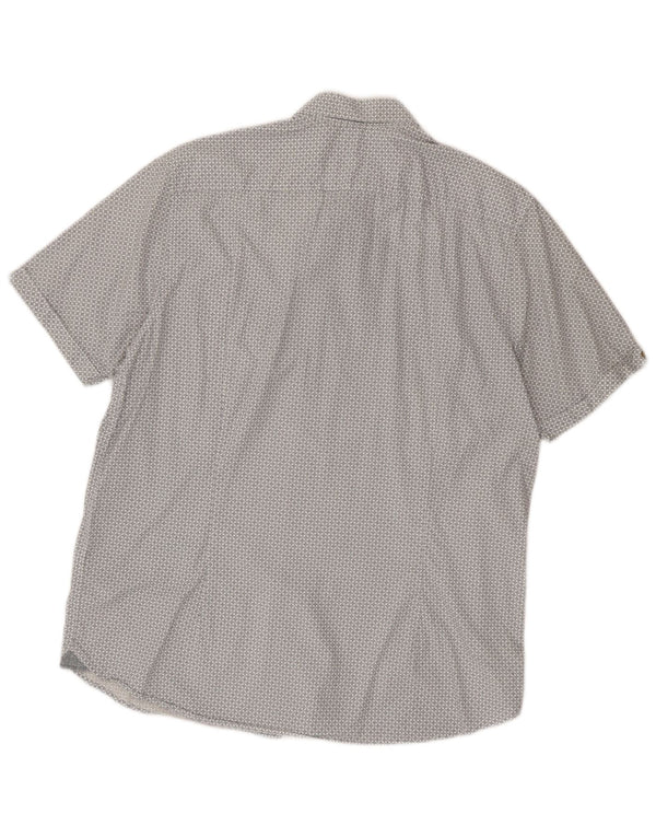 Ted Baker Chemise à manches courtes pour homme Taille 6 2XL Gris Coton floral