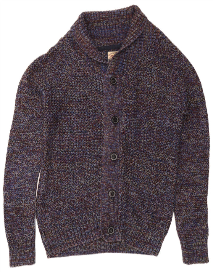 Petrol Industries Pull Cardigan Homme Bleu Marine Moucheté