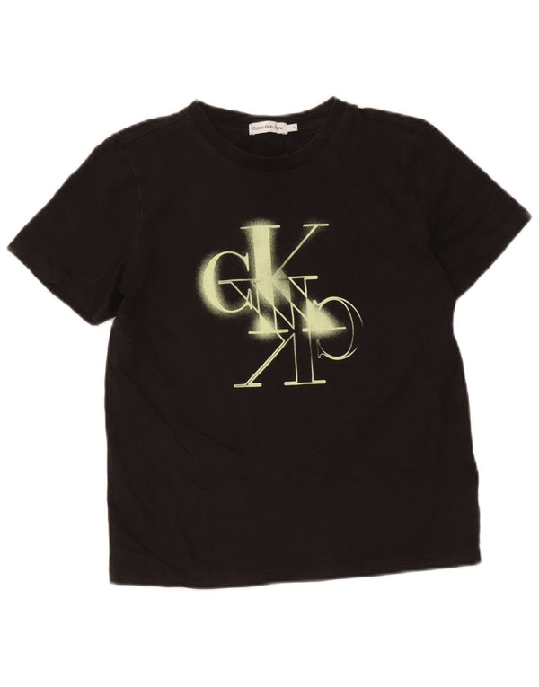 Calvin Klein Jeans T-Shirt Graphique Garçon 11-12 ans Noir Coton