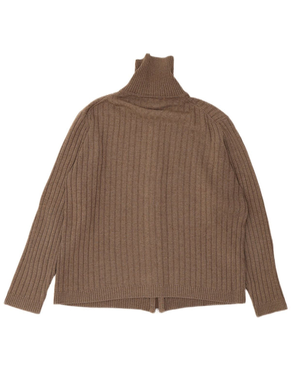 Lacoste Homme Cardigan Pull Taille 6 XL Laine Marron