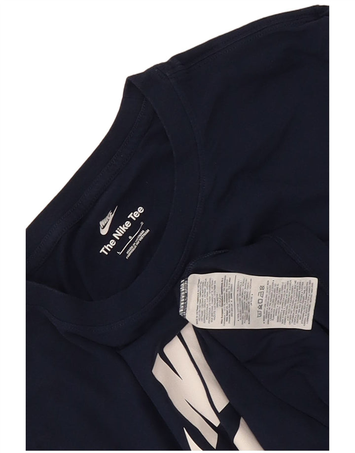 Nike T-shirt graphique pour homme en coton bleu marine Taille L