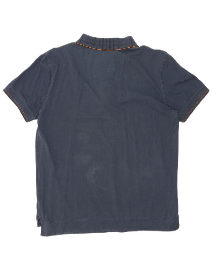 Hugo Boss Polo Regular Fit en coton à carreaux bleu marine moyen
