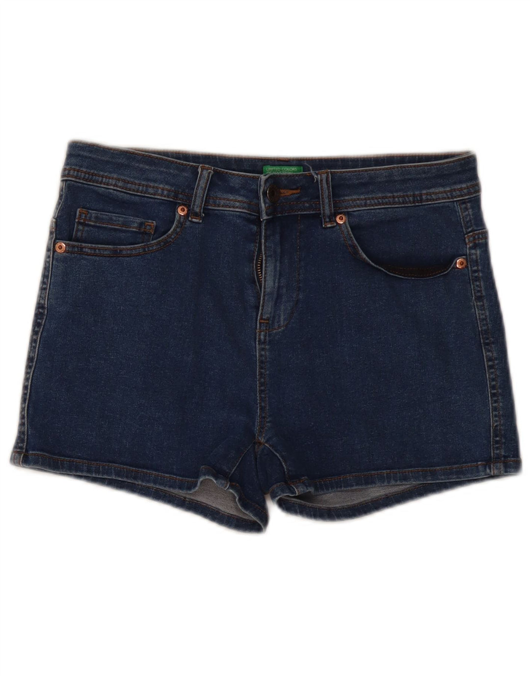 BENETTON Short en Jean W30 Bleu Moyen Femme