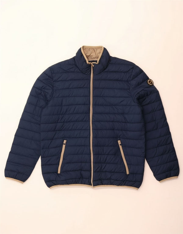 Lotto Womens Padded Jacket UK 20 2XL Navy Blue Polyester