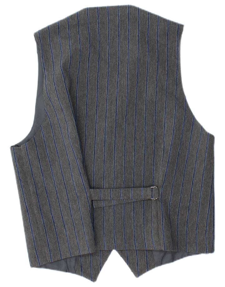 Sirmoney Gilet Homme XL Gris Rayé Polyester