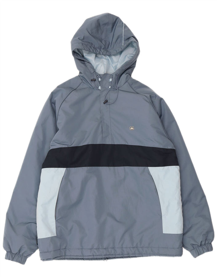 Ellesse Veste Anorak à capuche pour homme UK 38 Gris moyen Polyester colour block