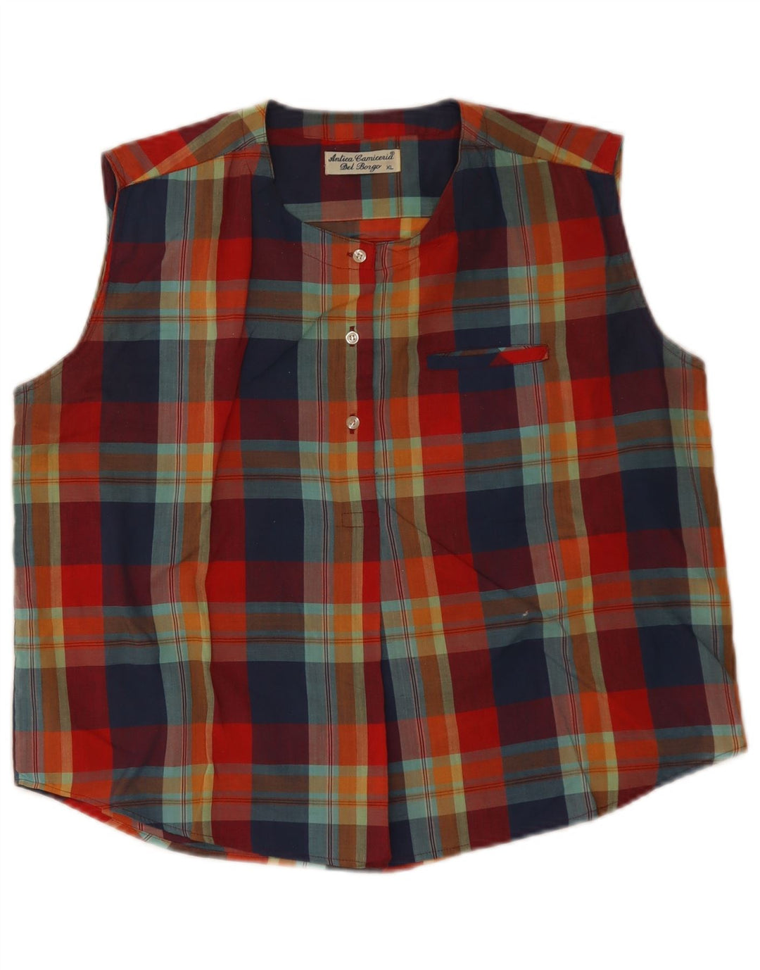 Antica Camiceria Chemise Pull Femme UK 18 XL Carreaux Multicolores