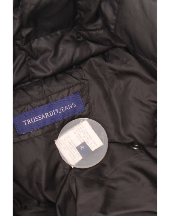 Trussardi Jeans Manteau Rembourré Femme IT 46 Large Noir