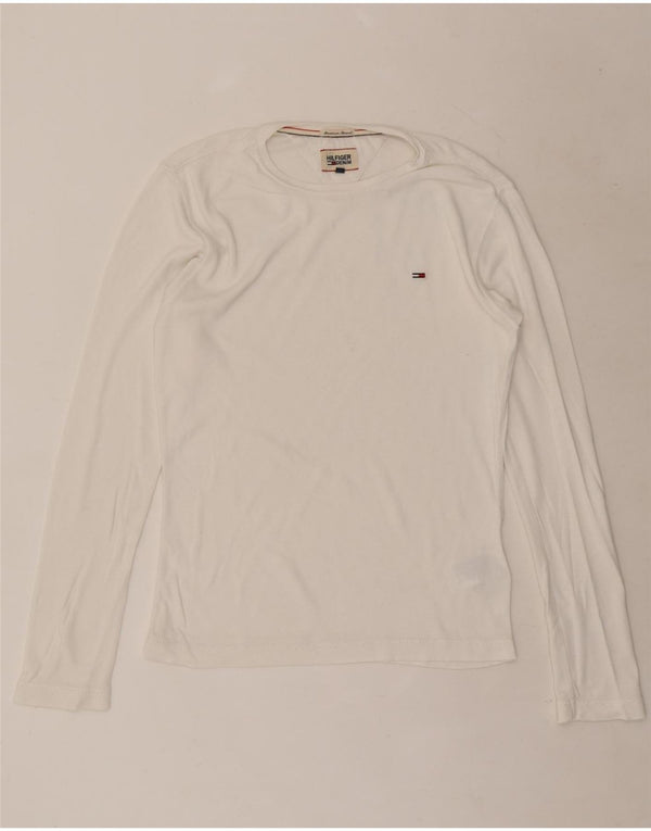 Tommy Hilfiger Haut à manches longues pour homme Petit coton blanc