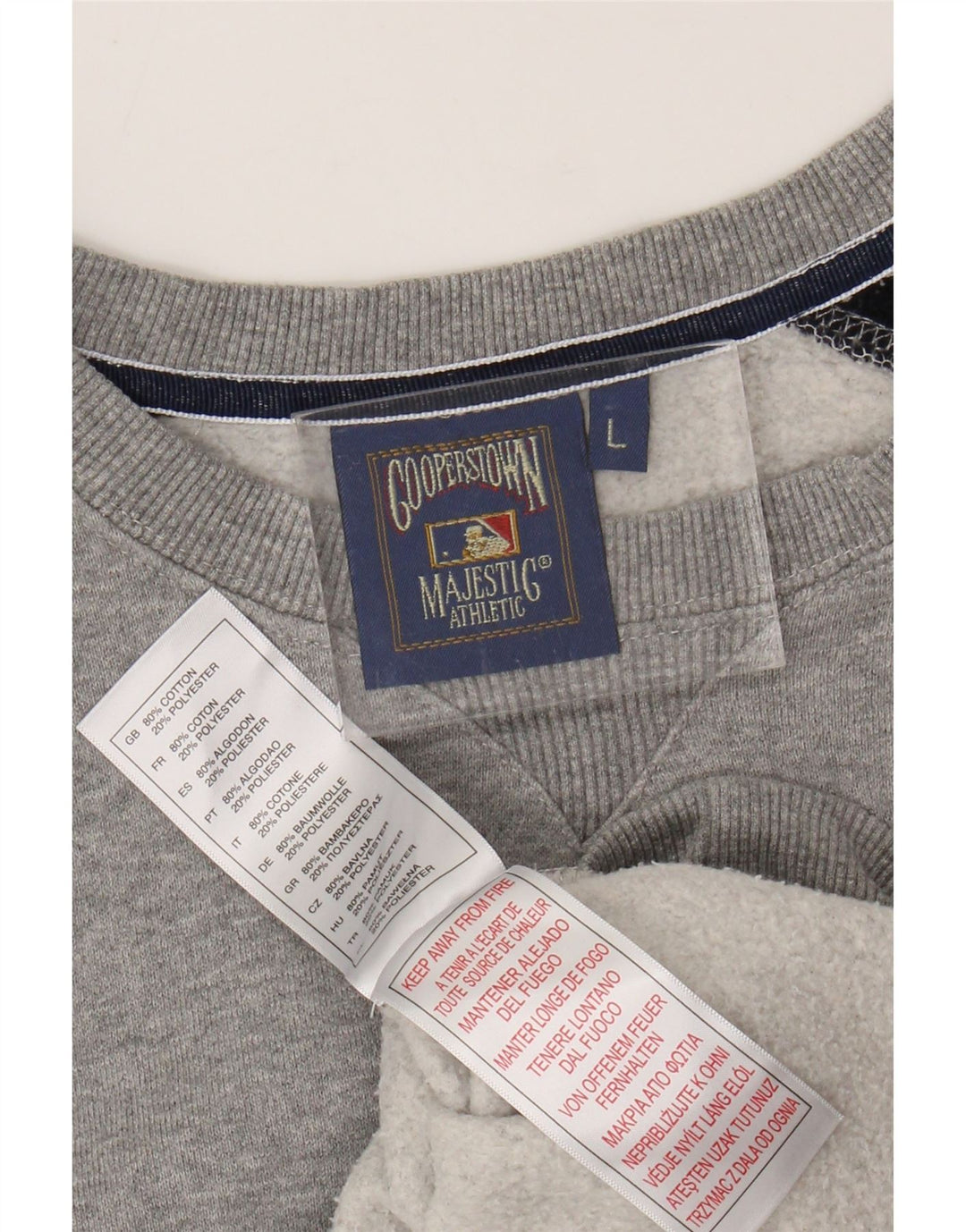 MAJESTIC Sweat-shirt New York Yankees pour femme UK 16 Large Gris
