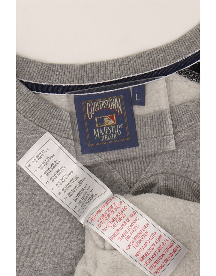 MAJESTIC Sweat-shirt New York Yankees pour femme UK 16 Large Gris