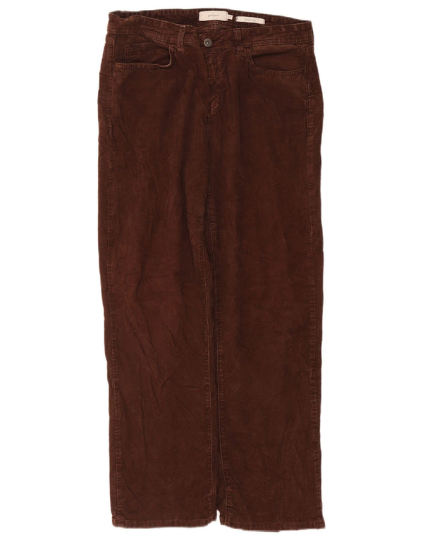 John Lewis Pantalon droit en velours côtelé pour femme UK 14 Large W36 L27 Marron