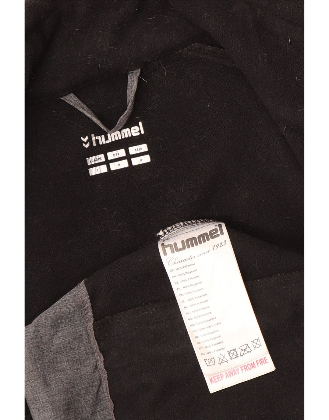 Hummel Veste coupe-vent graphique pour homme UK 40 Large Gris Polyester