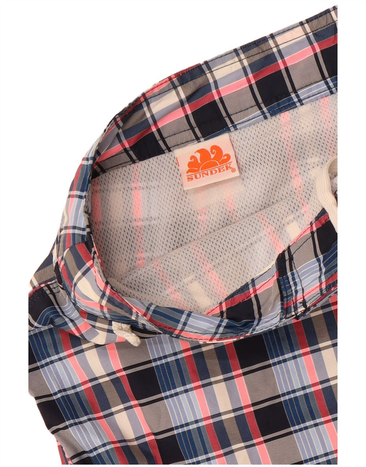 Sundek Short de bain homme grand carreaux multicolores