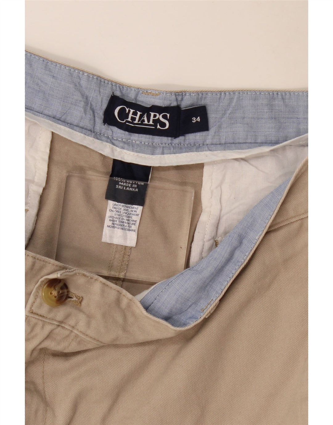 CHAPS Short Chino Homme W34 Large Beige Coton