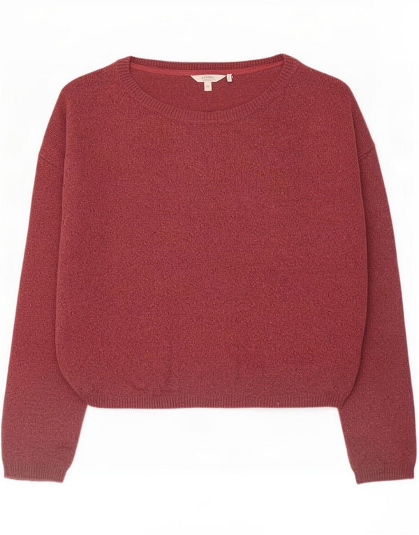 Fat Face Pull surdimensionné à col bateau pour femme UK 14 Large Bordeaux