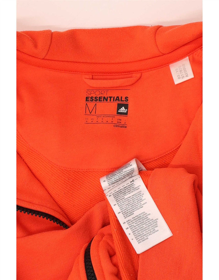 Adidas Pull à capuche zippé pour homme Orange moyen Polyester