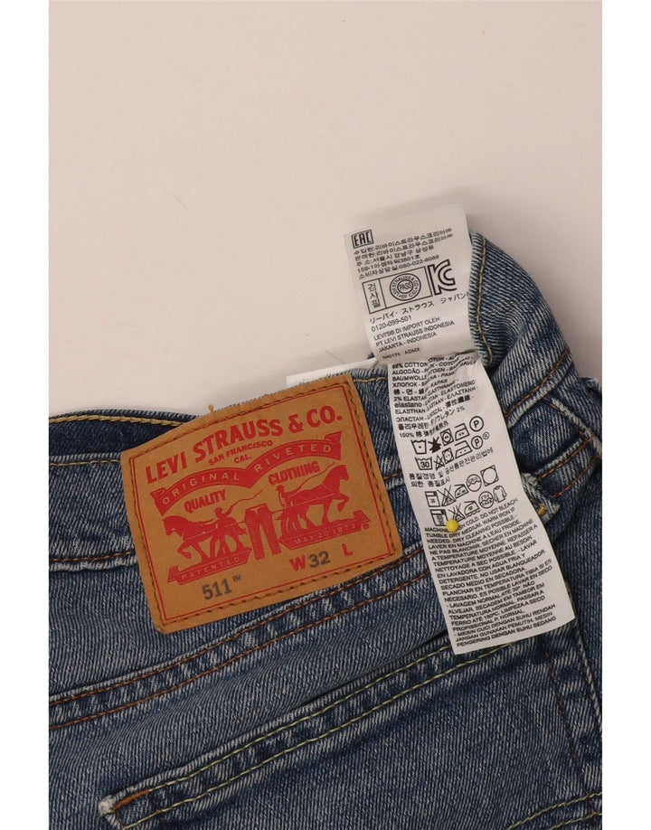 Levi's Short en Jean 511 W32 Homme Bleu Moyen Coton