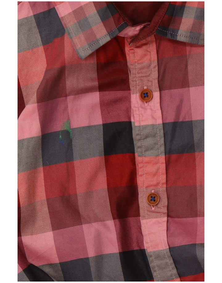 TED BAKER Mens Short Sleeve Shirt Size 3 Medium Red Check