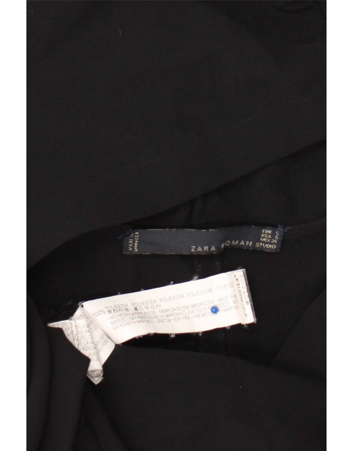 Zara Robe à capuche pour femme UK 10 Petit Noir Polyester