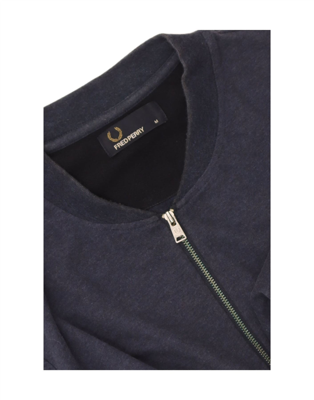 Fred Perry T-Shirt Col Zippé Homme Bleu Marine Rayé Moyen