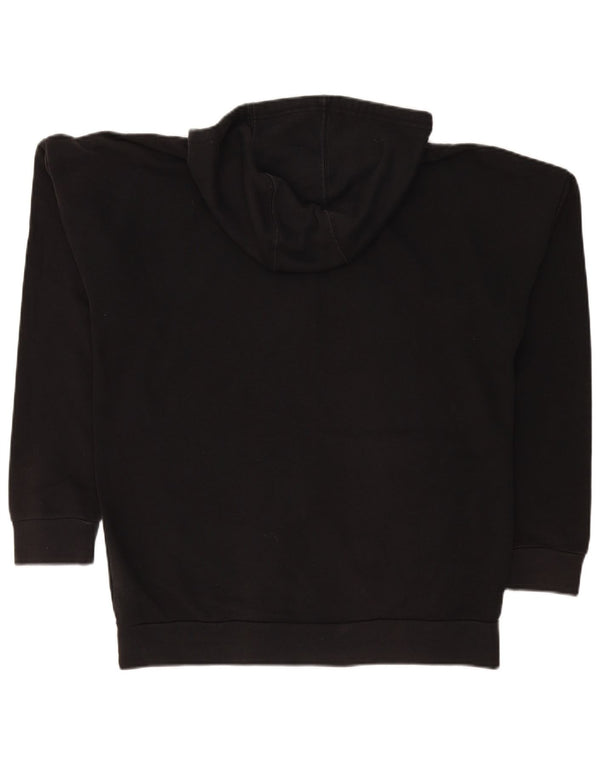 Adidas Pull à capuche zippé graphique pour homme Grand coton noir