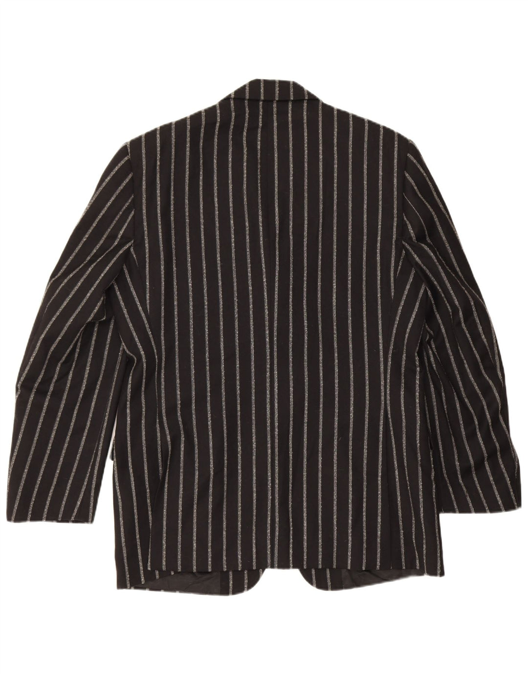 Gianfranco Ferre Veste Blazer 3 Boutons Homme IT 50 Grande Laine Rayée Noire