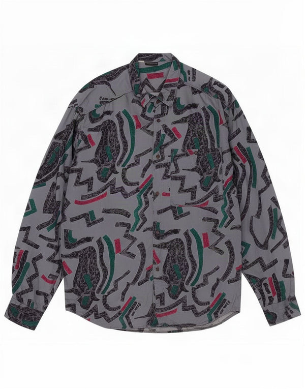 Schoffel Chemise à motif abstrait pour homme XL en acétate gris